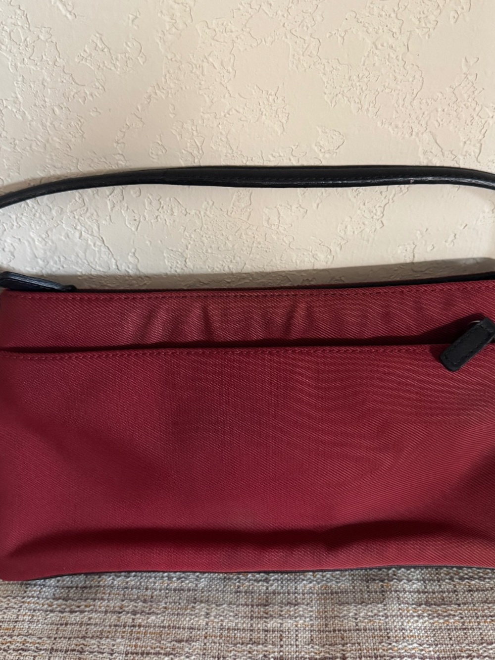 Vintage Coach Mercer Demi Pochette Burgundy Navy Nylon
